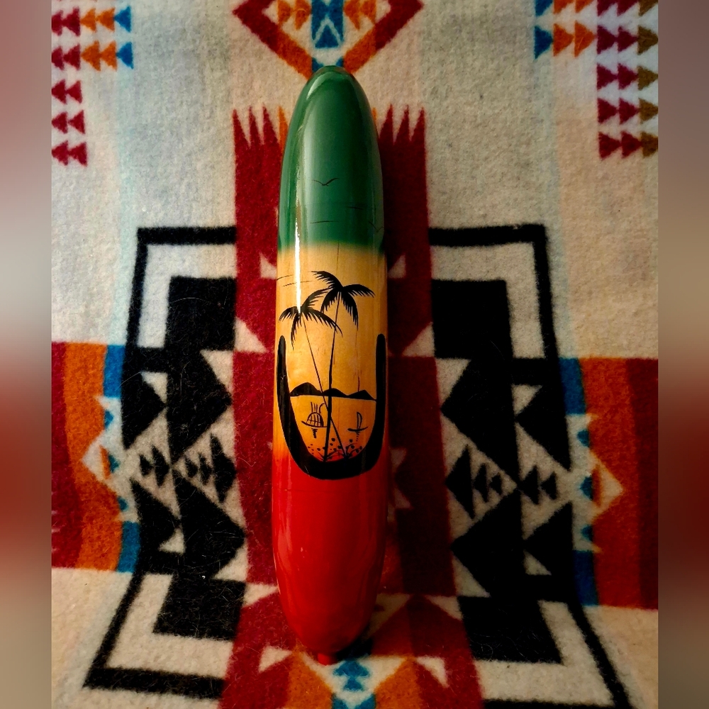 Granite Percussion Painted Wood Shaker/Maraca